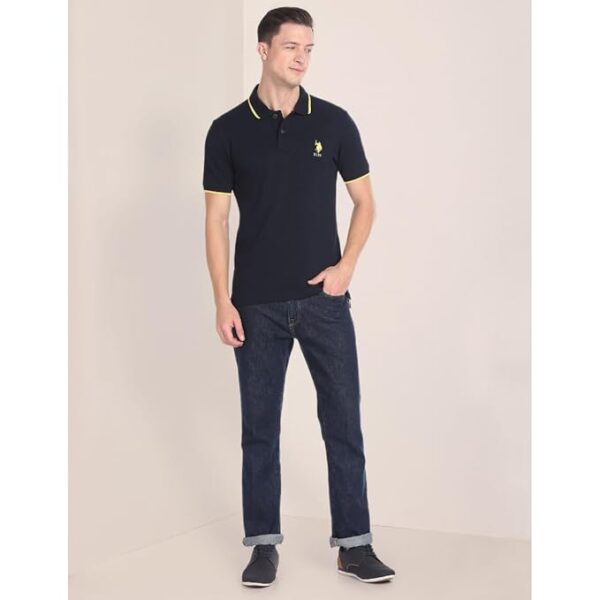 U.S. POLO ASSN. Men's Collar Pure Cotton Slim Fit Polo Shirt - Image 2