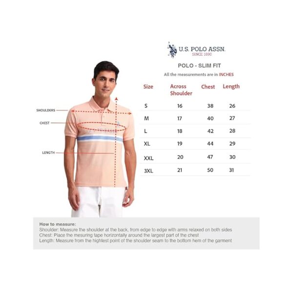 U.S. POLO ASSN. Men's Collar Pure Cotton Slim Fit Polo Shirt - Image 4